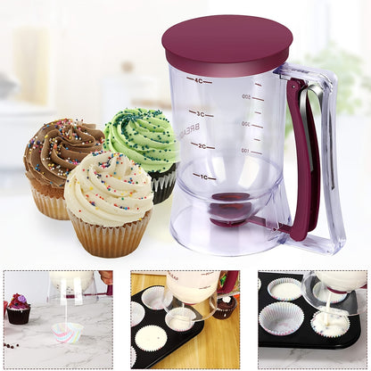 1pc Pancake Cupcake Batter Dispenser, Collapsible Batter Separator Cupcakes Pancakes Cookie Cake Waffles Perfect Baking Tool For Cupcakes, Waffles, Muffin Mix, Or Any Baked Goods