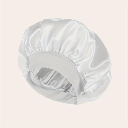 1 Pcs Satin Sleep Cap For Women, Wide Elastic Band Sleep Cap, Fashion Satin Cap For Sleeping, Night Sleeping Head Cover