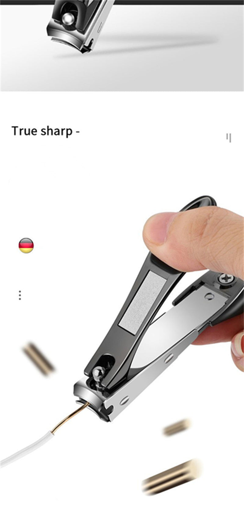 Nail Clipper, Stainless Steel Finger Toenail Clipper Manicure Nail Cutter For Men Women