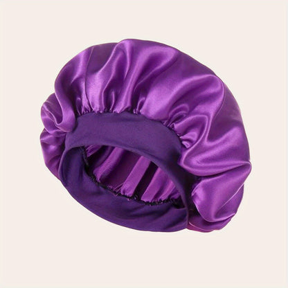 1 Pcs Satin Sleep Cap For Women, Wide Elastic Band Sleep Cap, Fashion Satin Cap For Sleeping, Night Sleeping Head Cover