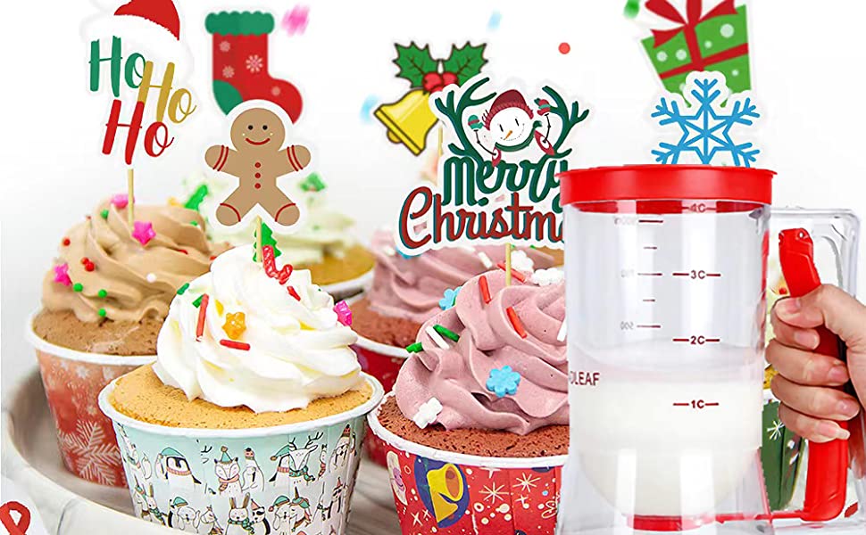 1pc Pancake Cupcake Batter Dispenser, Collapsible Batter Separator Cupcakes Pancakes Cookie Cake Waffles Perfect Baking Tool For Cupcakes, Waffles, Muffin Mix, Or Any Baked Goods