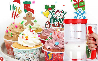 1pc Pancake Cupcake Batter Dispenser, Collapsible Batter Separator Cupcakes Pancakes Cookie Cake Waffles Perfect Baking Tool For Cupcakes, Waffles, Muffin Mix, Or Any Baked Goods