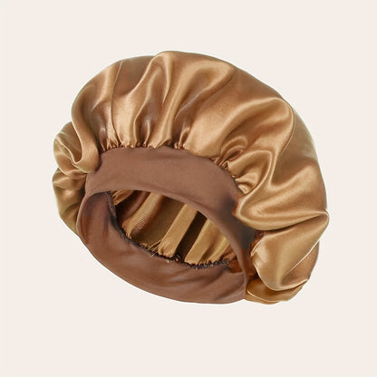 1 Pcs Satin Sleep Cap For Women, Wide Elastic Band Sleep Cap, Fashion Satin Cap For Sleeping, Night Sleeping Head Cover