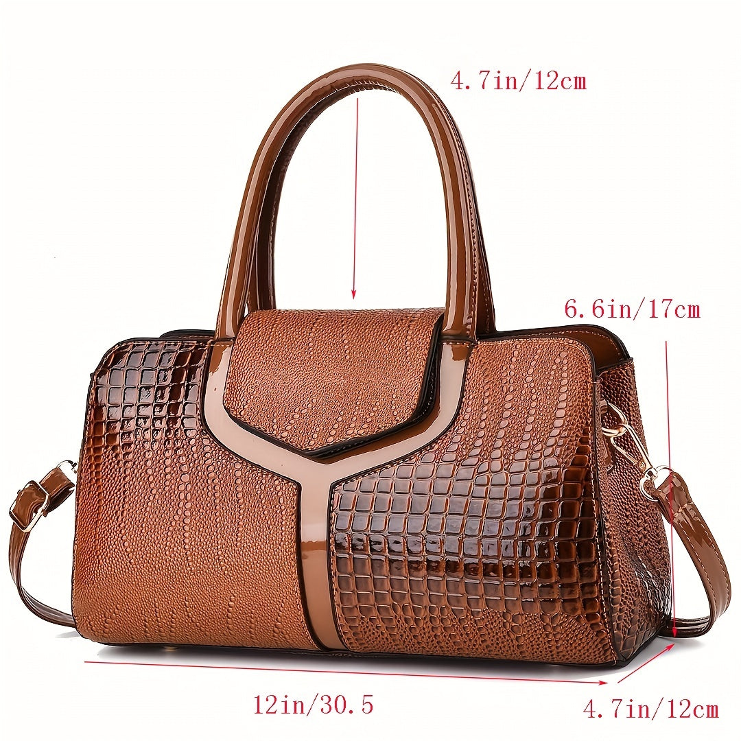 Women's Animal Printed Handbag, Fashion Large Capacity PU Leather Crossbody Bag, Versatile Outdoor Storage Bag