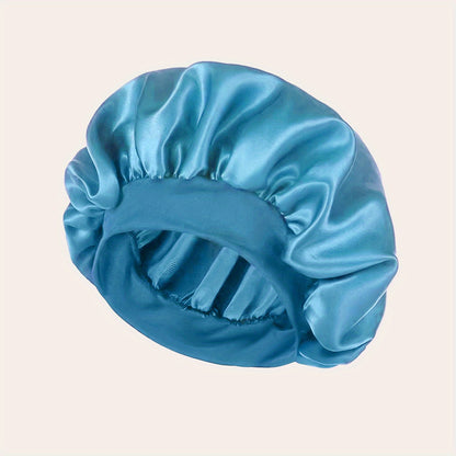 1 Pcs Satin Sleep Cap For Women, Wide Elastic Band Sleep Cap, Fashion Satin Cap For Sleeping, Night Sleeping Head Cover
