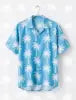 Men's Hawaiian Style Palm Tree Print Short Sleeved Shirt  Vacation and Casual Loose Top