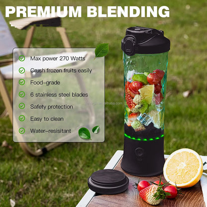 2024 Hot Sale A9 600ML Fruit Blender Electric USB Rechargeable Portable Small Blender Portable Mini Blender