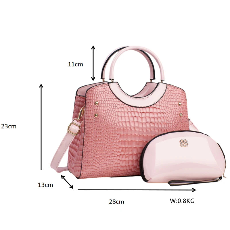 2024 Bags Women Handbags Ladies Trendy Products Pu Leather Handbag Set for Lady Tote Bag