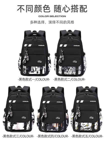 NEW Children Orthopedics School Bags Kids Backpack In Primary Schoolbag For Teenager Boys Waterproof Backpacks Book Bag mochila