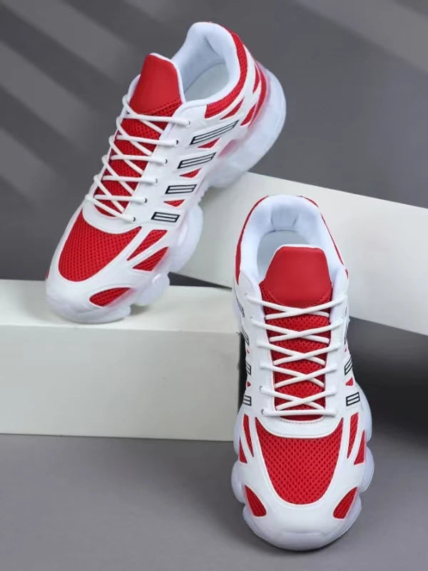 Menns Pustende Løpesko - Lette og Moteriktige Trendy Fargerike Casual Sportsko"