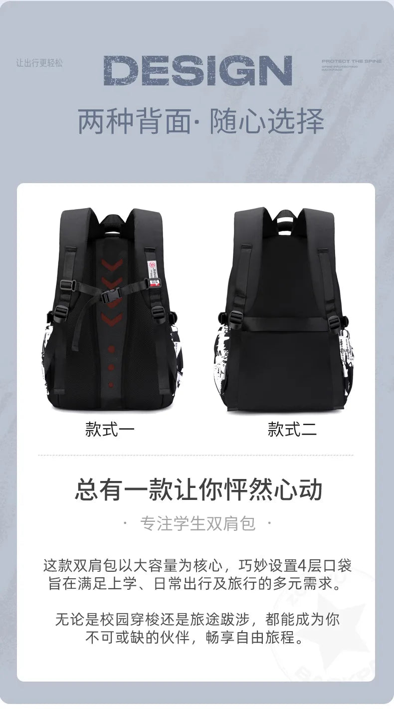 NEW Children Orthopedics School Bags Kids Backpack In Primary Schoolbag For Teenager Boys Waterproof Backpacks Book Bag mochila