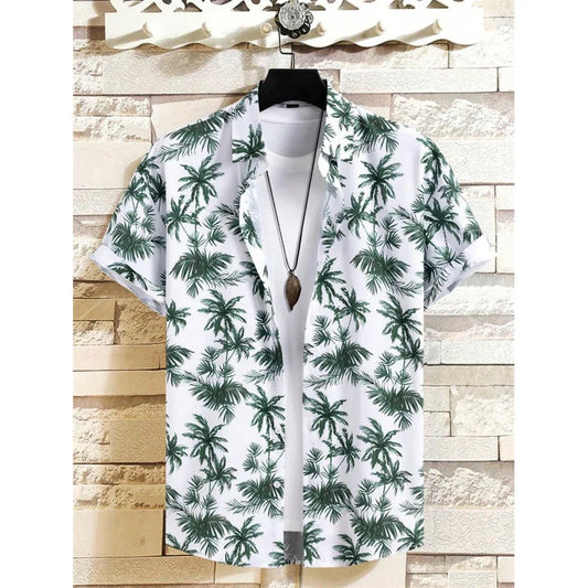 Vintage Flower Oversized Hawaiian Beach Shirts Short Sleeve Lapel Man Clothingnew Fashion Man Blouses 3D Print Casual