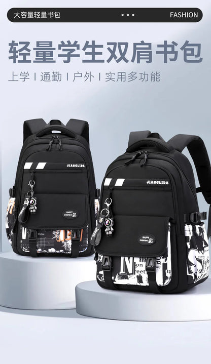 NEW Children Orthopedics School Bags Kids Backpack In Primary Schoolbag For Teenager Boys Waterproof Backpacks Book Bag mochila