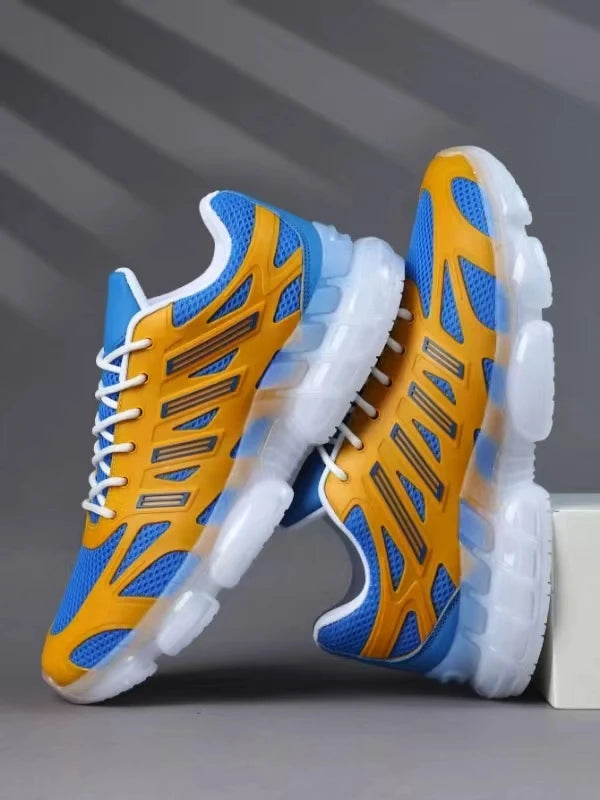 Menns Pustende Løpesko - Lette og Moteriktige Trendy Fargerike Casual Sportsko"