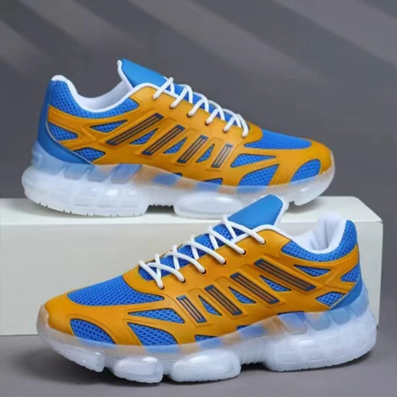 Menns Pustende Løpesko - Lette og Moteriktige Trendy Fargerike Casual Sportsko"