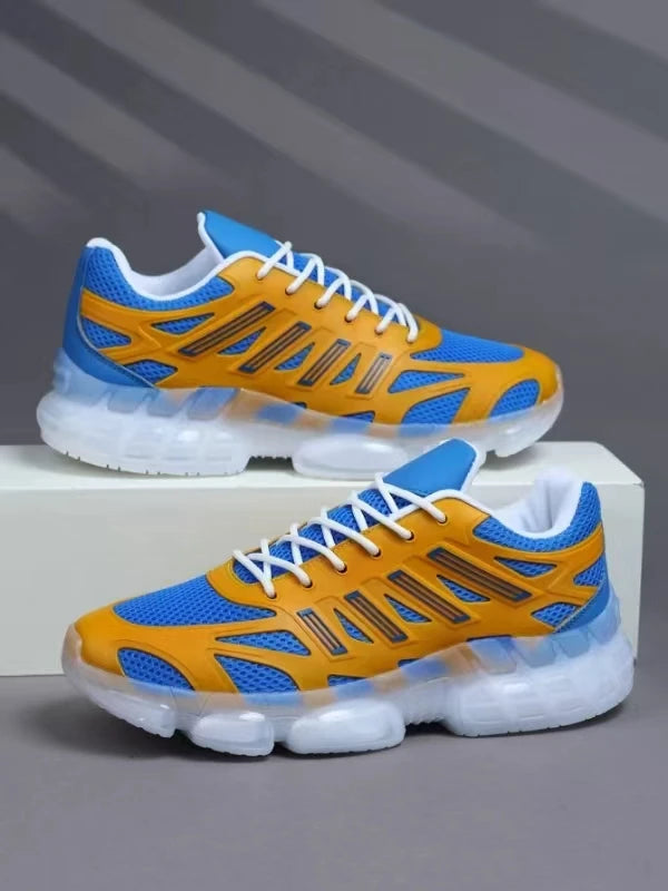 Menns Pustende Løpesko - Lette og Moteriktige Trendy Fargerike Casual Sportsko"