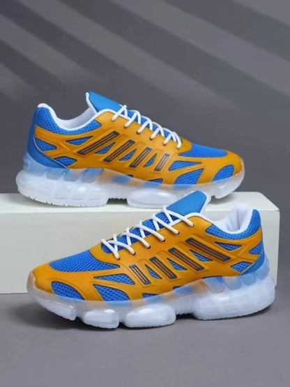 Menns Pustende Løpesko - Lette og Moteriktige Trendy Fargerike Casual Sportsko"