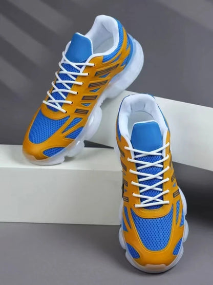 Menns Pustende Løpesko - Lette og Moteriktige Trendy Fargerike Casual Sportsko"