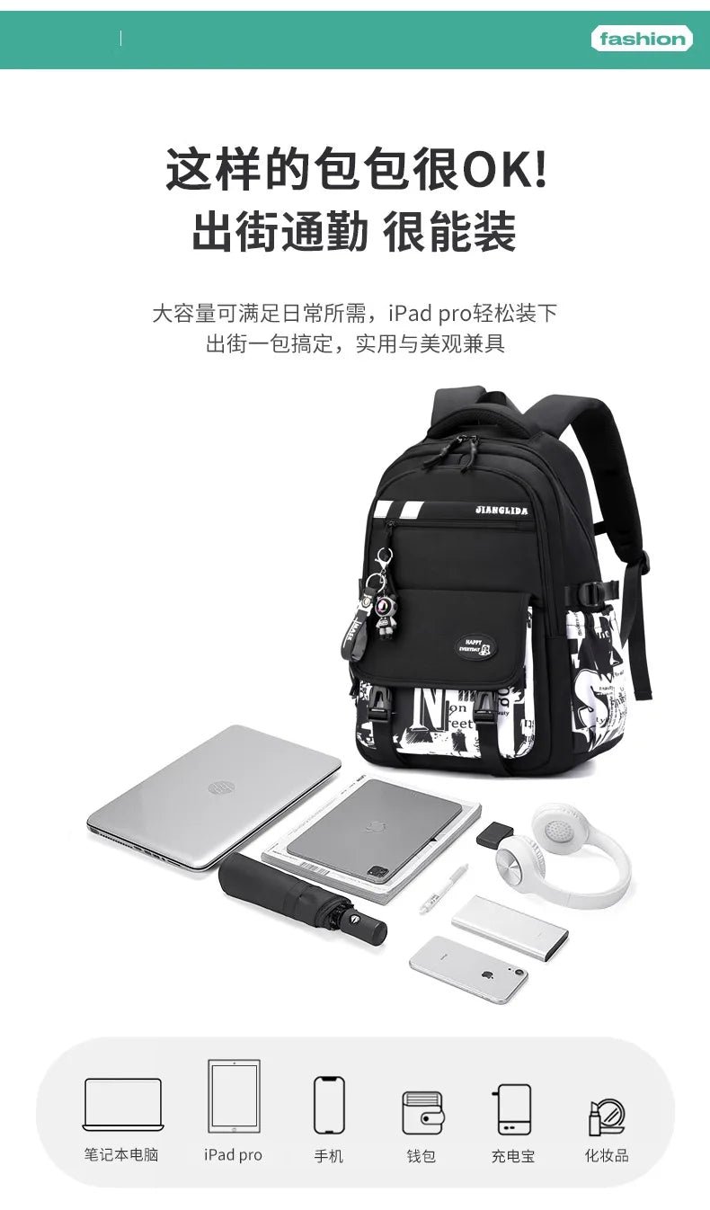 NEW Children Orthopedics School Bags Kids Backpack In Primary Schoolbag For Teenager Boys Waterproof Backpacks Book Bag mochila