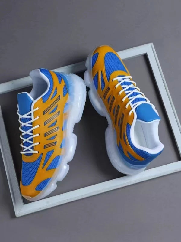 Menns Pustende Løpesko - Lette og Moteriktige Trendy Fargerike Casual Sportsko"