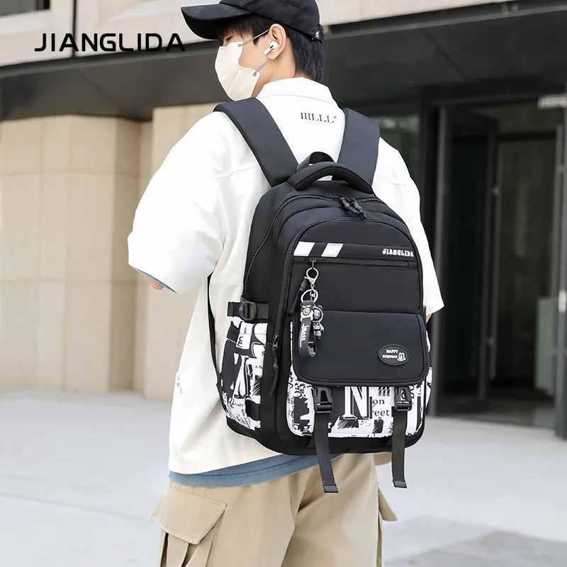 NEW Children Orthopedics School Bags Kids Backpack In Primary Schoolbag For Teenager Boys Waterproof Backpacks Book Bag mochila