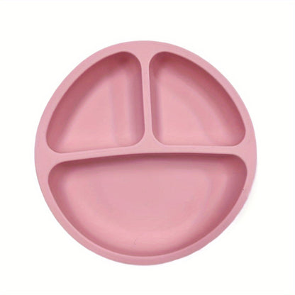 100% Silicone Suction Plates For Babies & Toddlers - Stay Put Divided Design, Microwave & Dishwasher Safe!