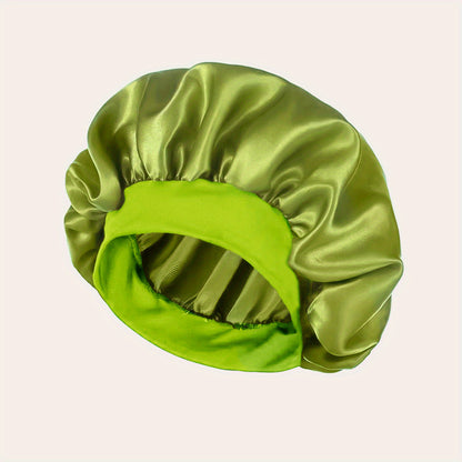 1 Pcs Satin Sleep Cap For Women, Wide Elastic Band Sleep Cap, Fashion Satin Cap For Sleeping, Night Sleeping Head Cover