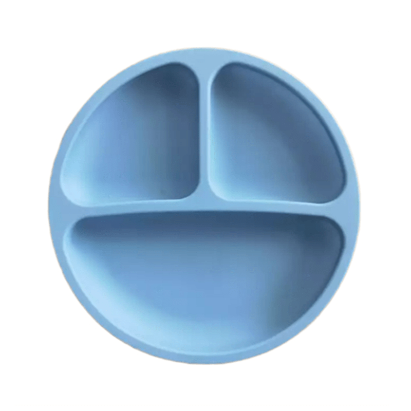 100% Silicone Suction Plates For Babies & Toddlers - Stay Put Divided Design, Microwave & Dishwasher Safe!