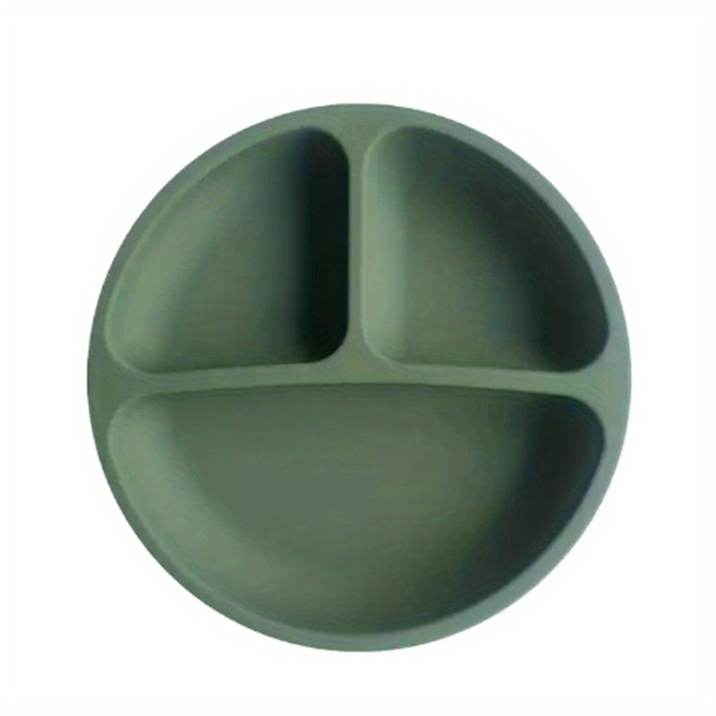 100% Silicone Suction Plates For Babies & Toddlers - Stay Put Divided Design, Microwave & Dishwasher Safe!