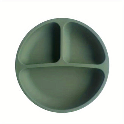 100% Silicone Suction Plates For Babies & Toddlers - Stay Put Divided Design, Microwave & Dishwasher Safe!