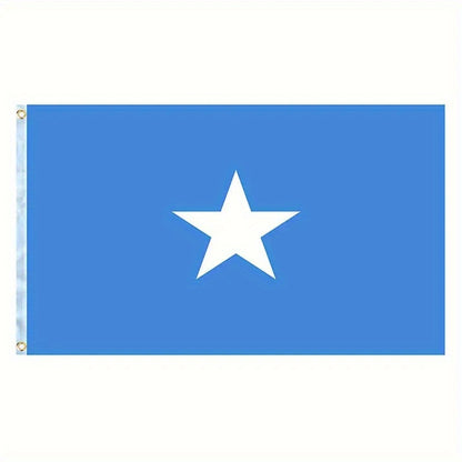 Somalia Flag 91.44x152.4 Cm Polyester Outdoor Banner Fade-Resistant with Brass Grommets Durable Weatherproof for Decor & Advertising
