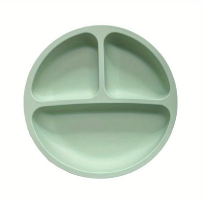 100% Silicone Suction Plates For Babies & Toddlers - Stay Put Divided Design, Microwave & Dishwasher Safe!